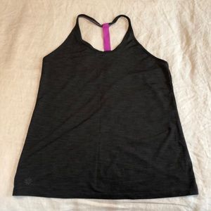 Athleta athletic tank-top - size XS - gray/pink detail